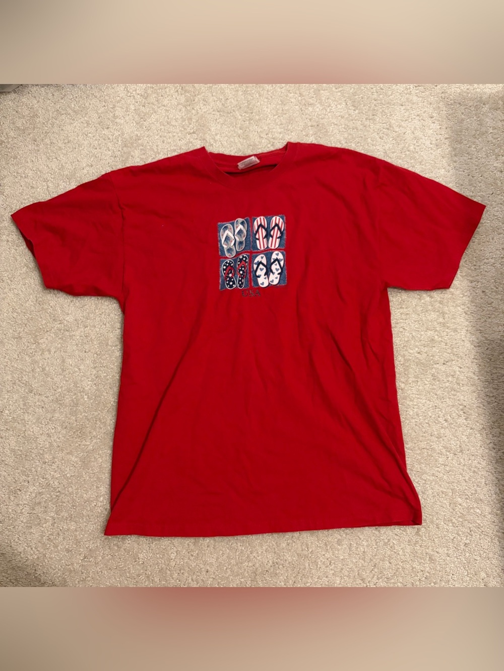 Sonoma Red USA Flip Flop Tshirt